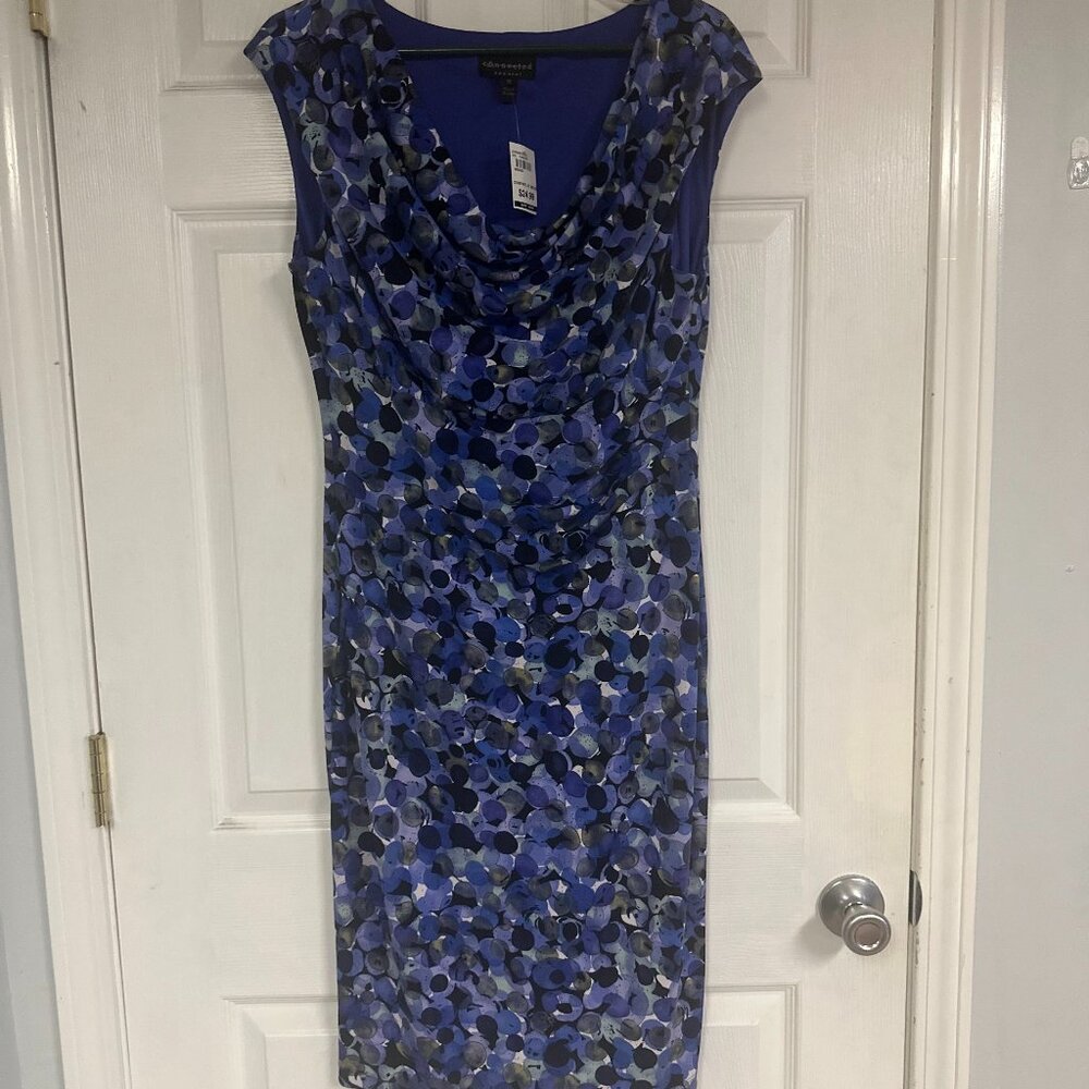Blue/Black floating dots Dress